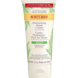 Burt's Bees Moisturising Hand Cream For Very Dry Hands and Sensitive Skin, With Aloe & Rice Milk, 70.8 g