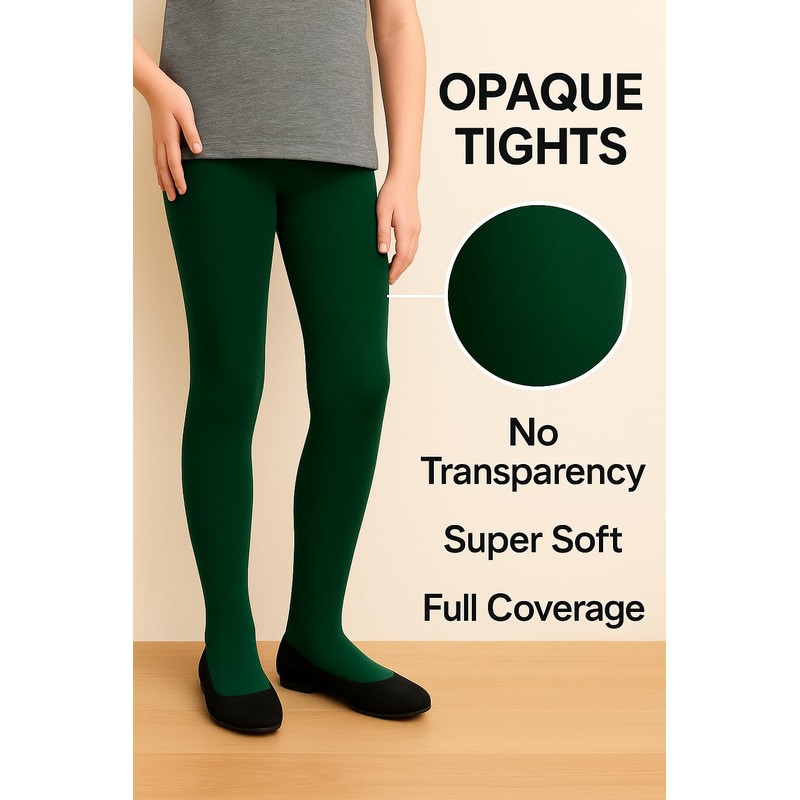 Mysasi Children's 40 denier Opaque Tights. Size. 6-8 years. Grey.