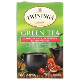 Twinings Green, Pomegranate, Raspberry, and Strawberry Bagged Tea, 80 Count (Pack of 4)