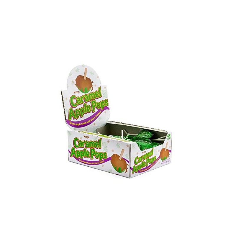 Tootsie Roll Caramel Pops Package APPLE 48 Count, 1 Pack