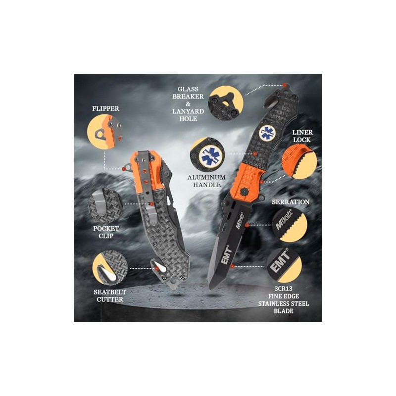 MTECH USA Mt-740Em Cuchillo plegable, 4.5 pulgadas cerrado