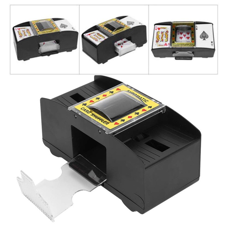 Tbest Automatic Card Shuffler, Adults, Elderly, Electric Automatic 2-Deck Labor