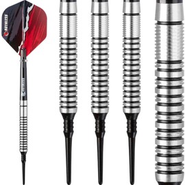 Ruthless Ranger Darts Range | Soft Tip | 90% Tungsten | 18g Ranger II, Black / Red