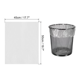 PATIKIL 4 Gallon Trash Bags, 6 Rolls / 120 Counts Thicken Rubbish Bags Portable Small Garbage Bags for Office Bedroom Kitchen, Grey