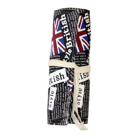 Colouring Pencil Case - England Pencil Case Pencil Case Rolling Pencil Case - Canvas and Cotton Brush Roll - Ideal for Travel, School, Office, Art 36