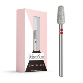 MelodySusie 5mm Round Tapered Cuticle Clean Nail Drill Bit 3/32'', Professional Safety Carbide Diamond Under Nail Cleaner for Cuticle Dead Skin Nail Prepare, Beginners Bits, Series Bit-S, Fine