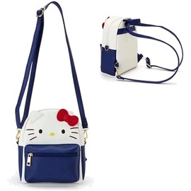 ALORVE Anime Cute Cartoon Bag Cosplay Shoulder Bag Backpack Handbag PU Schoolbags for Kids Girls Fans(Navy Blue)