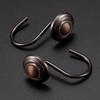 CHICTIE Bronze Shower Curtain Hooks - Oil Rubbed,Set of 12