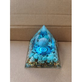 Crystal Pyramid Stones Tree of Life Energy Quartz Crystals Positive Energy Generator Protection for Healing Meditation Chakra Balance, Positive Energy Generator Orgonite Pyramid Protection