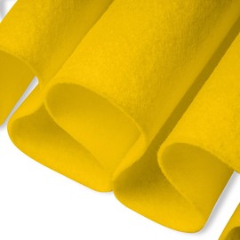 FabricLA Acrylic Felt Fabric | Soft, Non-Stiff Material | 72” Wide, 1.6mm Thick | Felt by The Yard for Crafts, Sewing, Padding & DIY Projects | 5 Yard (Yellow A4)
