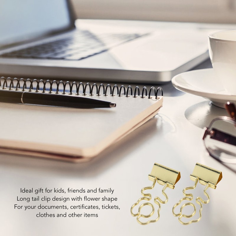 100 Pcs Mini Binder Clips Flower Shape Strong Clamping Force