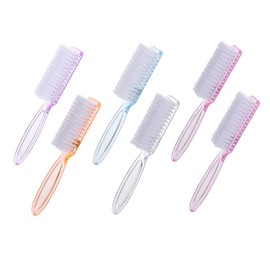 WOONEKY Nail Brush Kit 6pcs Fingernail Scrubbing Brush for Nail Art Lightweight Easy to Carry Material