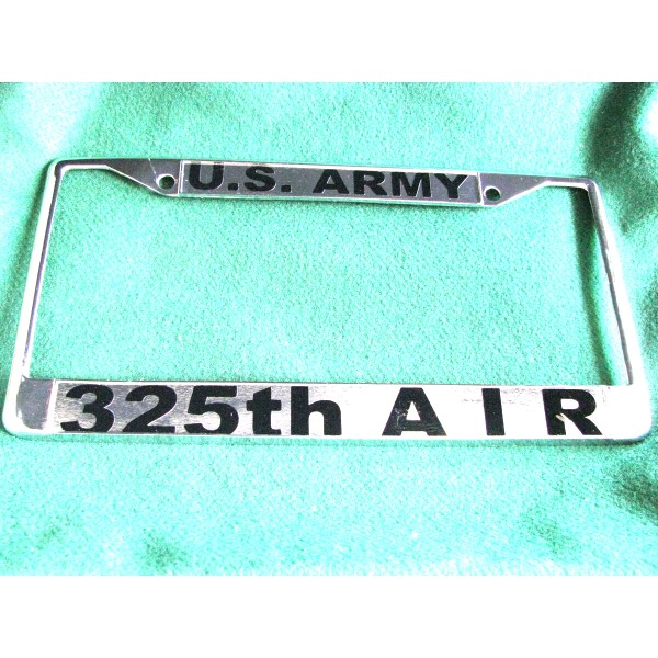 ABCCO -U.S. ARMY 325th A I R-License Plate Frame-Chromed Cast
