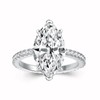 RODIFFY 3.5CT Marquise Cut Engagement Ring,Simulated Diamond Ring,925 Sterling Silver