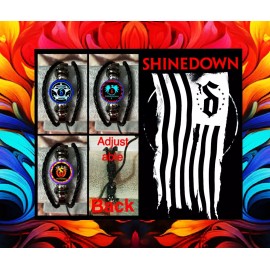 SHINEDOWN BAND  THREE GENUINE LEATHER BRACELETS