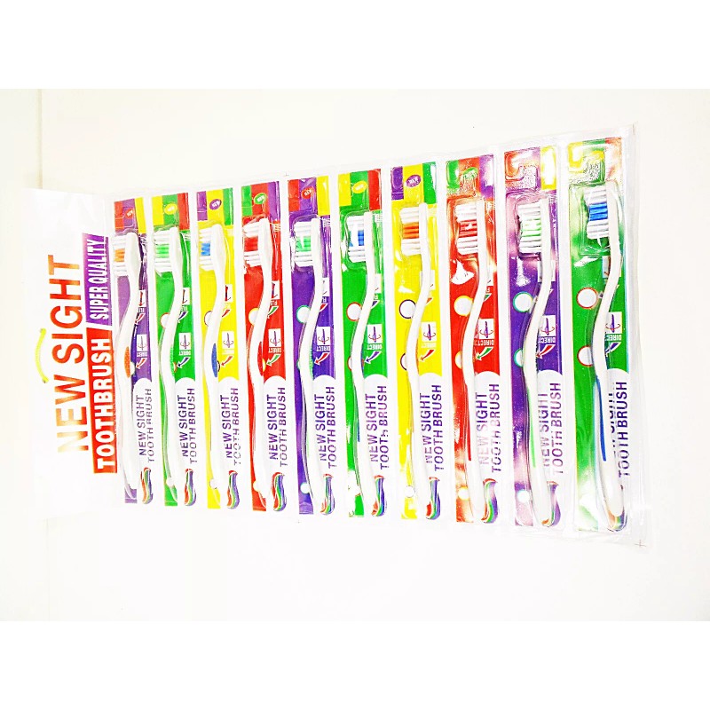 New Sight 10 Toothbrushes Soft Nylon Bristles Bristle Tooth Brush