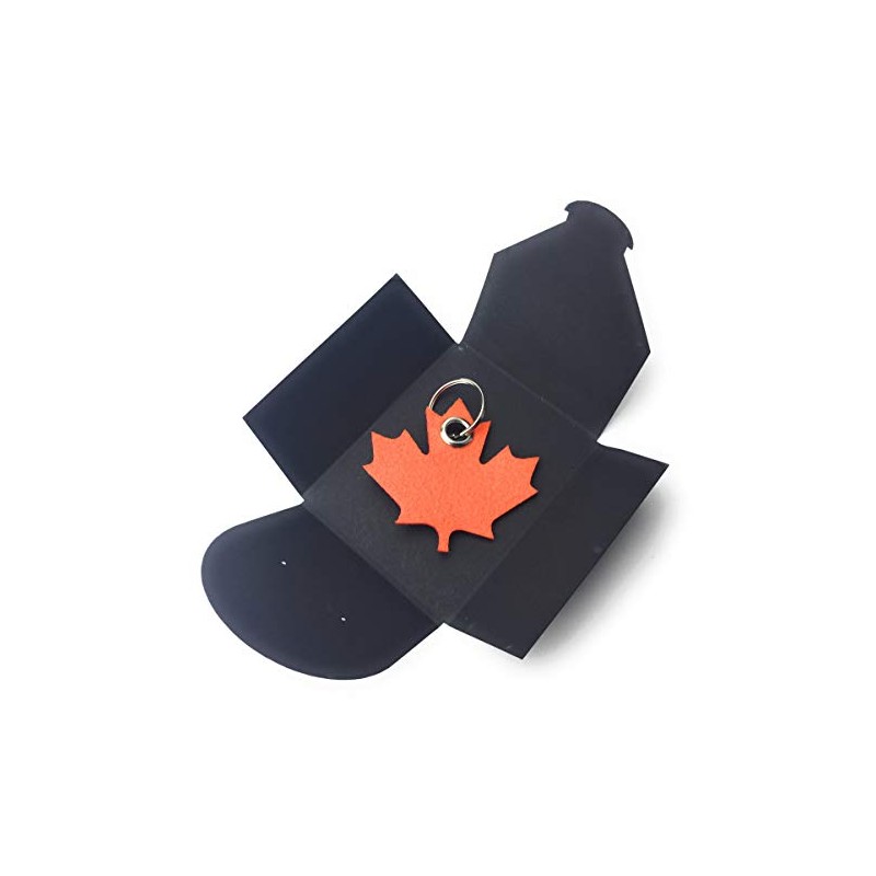 filzschneider Felt Key Fob Maple Leaf Canada Orange as Key