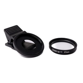 SYSTEM-S Macro Lens + 1 Zoom Close Up Filter with Clip in Black