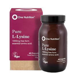 Essential Amino Acid for Immunity, Cold Sore Prevention, Stress & Bone Health | One Nutrition L-Lysine Supports Calcium Absorption & Heart Function | 60 Capsules | Daily Wellness Support