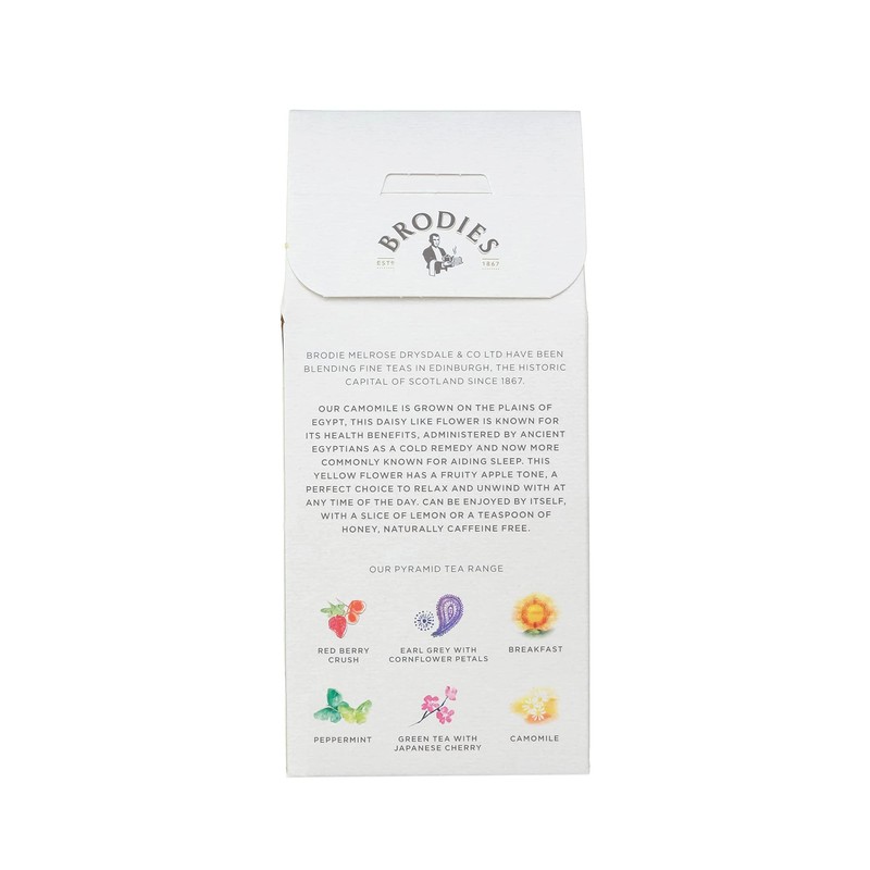 Brodies - Camomile in Biodegradable Pyramid Bags - 100% Natural