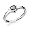 MATERIA by Matthias Wagner Women's Ring Heart Silver 925 Black