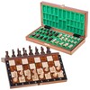 Square Chess Game Magnetic Classic Wooden Chess Figures and Chess