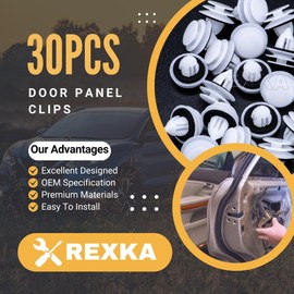 Rexka 30pcs Door Trim Panel Clips Fastener Rivet GJ6R-68-ABX for Mazda Miata, RX-8,CX-9, Mazda 3, Mazda 5, Mazda 6, MazdaSpeed6