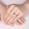 Cloyo 2mm Thin Stacking Ring for Women Female Silver Tungsten