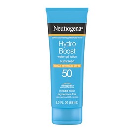 Neutrogena Hydro Boost - Loción hidratante de gel de agua con protección solar de amplio espectro SPF 50, loción protectora solar hidratante resistent