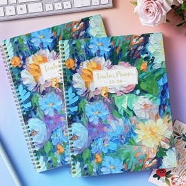 Teacher Planner 2025-2026 - Academic Planner 2025-2026, Teacher Lesson Planner from Jul. 2025 to Jun. 2026, 11" x 8.5", Weekly & Monthly Lesson Plan Book for Teachers - Floral