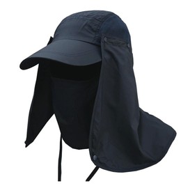 DAYCLOSET hat208 360 Degree Sun Protection Hat, Women's, Men's, 3-Way, UPF50+, Wide Brim Cap, Mesh Fabric, Spring, Summer, Autumn,, navy