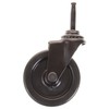 3" Black Nylon Swivel Casters Smooth Stem Two Locking Two