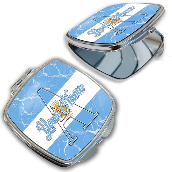Bleu Reign Compact Personalized Pocket Mirror Custom Name Argentina Flag