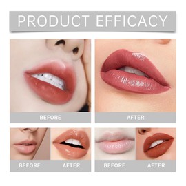 Matte Lipstick Lip Liner Pencil,Double-ended 2-in-1 Waterproof Lipstick Lip Liner,Waterproof Lipliner Pencil,Smooth and Long-Lasting Makeup Lip Pencil,Creamy Matte Velvet Lip Liner Pencil for Women