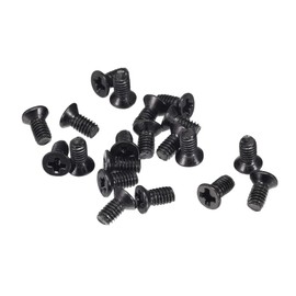 sourcing map M2.5 x 5mm Phillips Screw Fastener Black for Laptop PC TV Fan Switch 150pcs