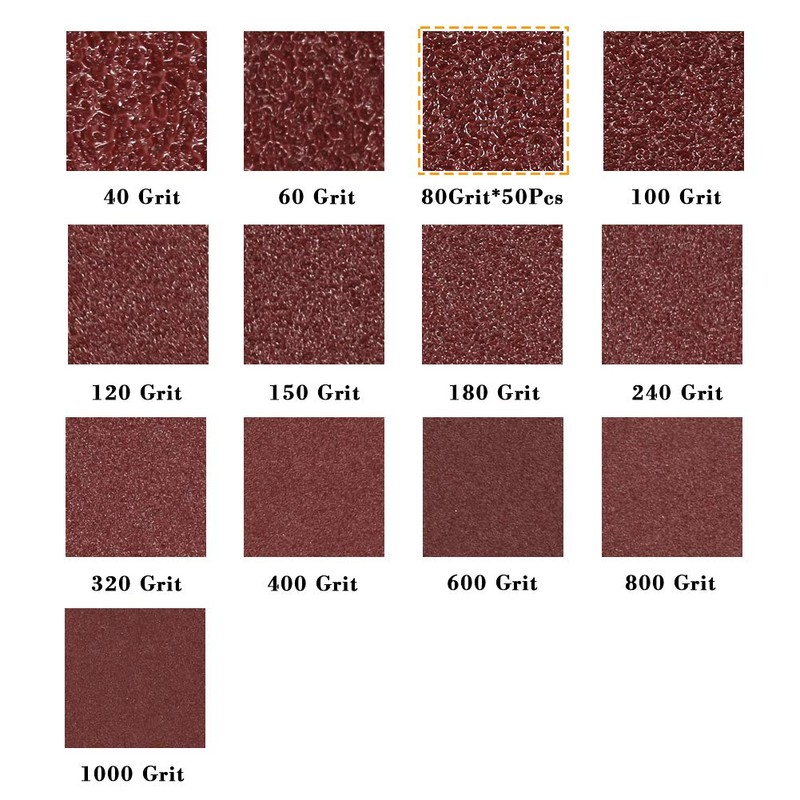 SPEEDWOX 50 Pcs Triangle Sanding Pads Hook and Loop 80