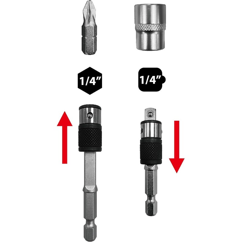BIG RED BHT-SBA01-3 1/4" Torin Drive Bit Holder, Quick Switching