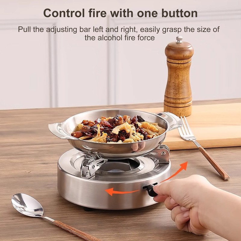Alcohol Stove Windproof Portable Adjustable Stand Compact Solid Alcohol Stove