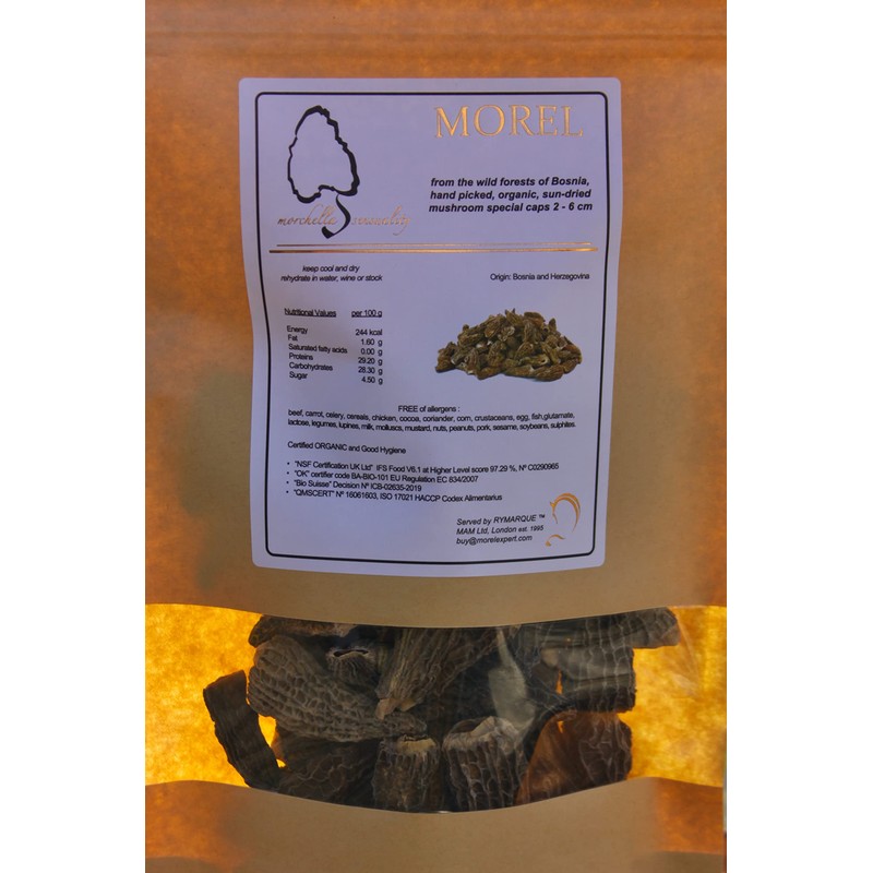Wild Morel Mushrooms - Sun-Dried Caps (4 - 8 cm)