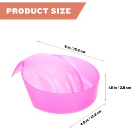 3 Piezas Cuenco de Remojo para Manicura de Herramienta de Spa Salón y Hogar, Limpieza de Uñas, Retiro de Artificiales Color Aleatorio