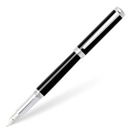 Sheaffer Intensity Onyx Fountain Pen with Chrome-Plated Trim and Broad Nib