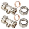 UKDD® 15mm Isolation Ball o fix Valves Straight Suitable HOT