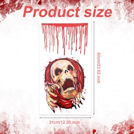 Halloween Toilet Seat Cover 3D, 23.62x12.20 Inch Scary Bathroom Decor