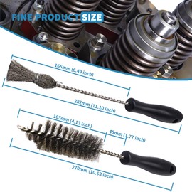 OXCANO AP0084 Injector Sleeve Cup/Seat/Bore Cleaning Brush Kit Replace Compatible with 1994-2018 Ford Powerstroke 6.0L 6.4L 6.7L 7.3L / Caterpillar 3126 C7 C9 Stainless Steel Replaces AP0085 3252