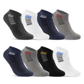 8 | 12 | 20 Pairs Men's Trainer Socks Multicoloured Cotton, 8 Pairs | Mix 2, 39 - 42