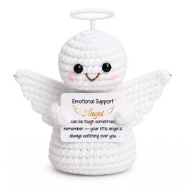 Positive Crochet Angel Emotional Support Crochet Gifts Crochet Doll Inspirational Gifts for Women Men for Graduation Teachers Appreciation Mothers Fathers Day Anniversary Birthday Thank You Gifts