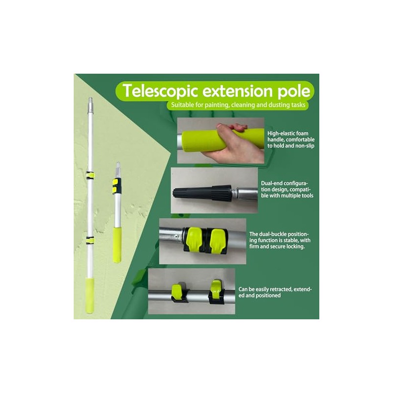 Paint Roller Kit with Extension Pole, 28 PCS Set, 2-4