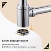 Sink Siphon, Chrome & Black
