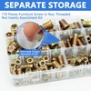 170 PCS Threaded Inserts Nuts, 10 Sizes-1/4"-20, 5/16"-18, 3/8"-16 Wood