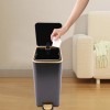 12L Bathroom Trash Can Carbon Steel Step On Kitchen Garbage